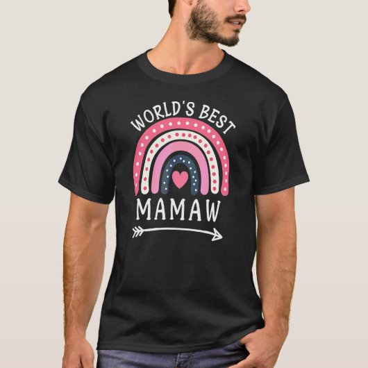 世界のマム最高のーママの日おばあちゃん Tシャツ (正面)