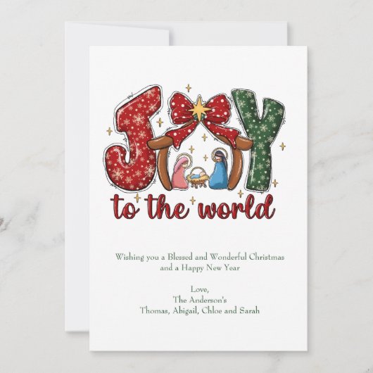 世界のマンガーのシーンに喜ぶキリスト教宗教 シーズンカード (正面)