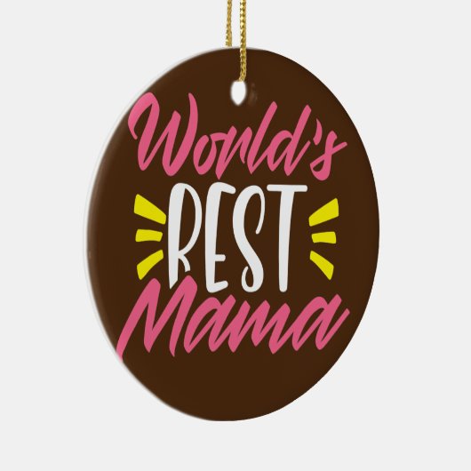 世界のマ最高のママおおもしろい母さんママ母 セラミックオーナメント (右)