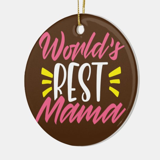 世界のマ最高のママおおもしろい母さんママ母 セラミックオーナメント (左)
