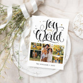 世界のミニマルなクリスマスバジェット写真への喜び シーズンカード
