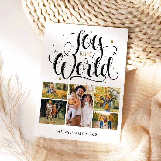 世界のミニマルなクリスマスバジェット写真への喜び シーズンカード