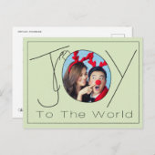 世界のミニマルなクリスマスフォトに喜びを描く ポストカード (正面/裏面)