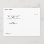 世界のミニマルなクリスマスフォトに喜びを描く ポストカード (裏面)