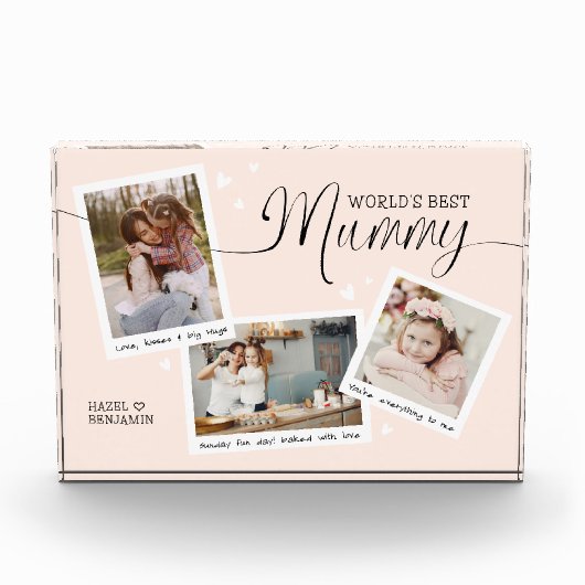 世界のミラ最高のムスクリプトのスナップショット母の日 フォトブロック (正面)