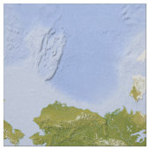 世界のメルカトルの地図 ファブリック (見本)
