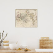 世界のメルカトル図法 ポスター (キッチン)