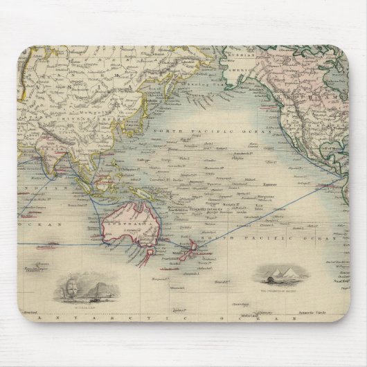 世界のメルカトル投影 マウスパッド (正面)