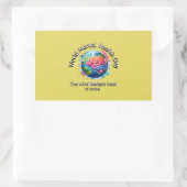 世界のメンタルヘルスの日。心が最も大事だ。 長方形シール (バッグ)