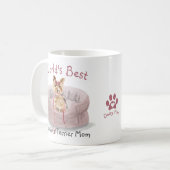 世界のヨーク最高のシャーテリア母の水色名 コーヒーマグカップ (正面左)