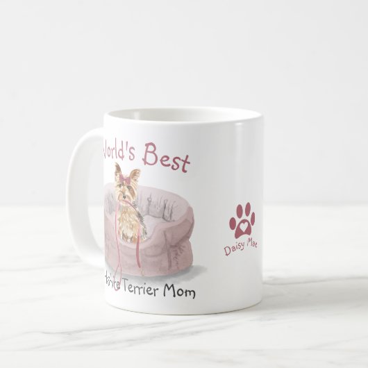 世界のヨーク最高のシャーテリア母の水色名 コーヒーマグカップ (正面左)