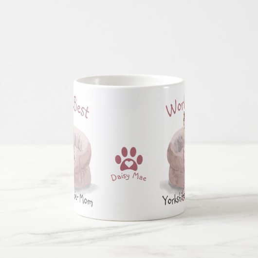 世界のヨーク最高のシャーテリア母の水色名 コーヒーマグカップ (中央)