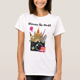 世界のヨーロッパのランドマーク旅行を発見 Tシャツ