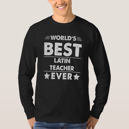 世界のラテ最高のン先生Ever 1 Tシャツ (正面)