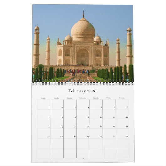 世界のランドマーク2025年 カレンダー (2月 2026)