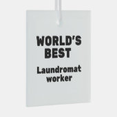 世界のランドロマ最高のート労働者 ガラスオーナメント (正面右)