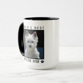 世界のレスキュー最高のパパポートがペットフォトフレームをプリント マグカップ (正面左)