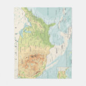 世界のレトロのカラーマップ フリースブランケット (正面)