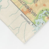 世界のレトロのカラーマップ フリースブランケット (角)