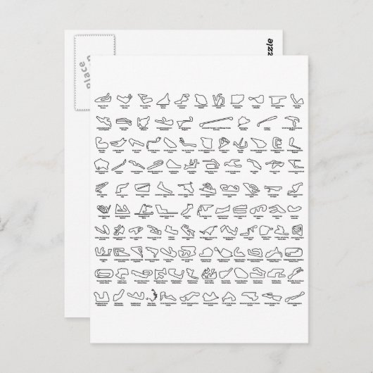 世界のレーストラック最高のの100 ポストカード (正面/裏面)