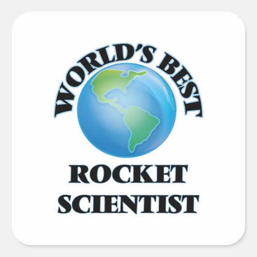 世界のロケ最高のット科学者 スクエアシール (正面)