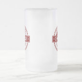 世界のロゴを形づける地質学(アジアかオーストラリア) フロストグラスビールジョッキ (中央)