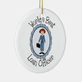 世界のローン最高のオフィサーティーとギフト セラミックオーナメント (右)
