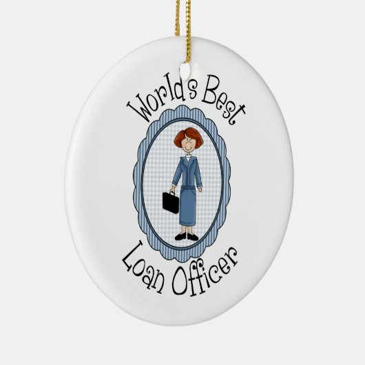 世界のローン最高のオフィサーティーとギフト セラミックオーナメント (右)