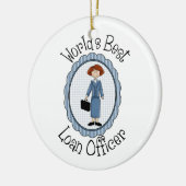 世界のローン最高のオフィサーティーとギフト セラミックオーナメント (左)
