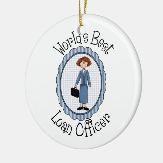 世界のローン最高のオフィサーティーとギフト セラミックオーナメント (左)