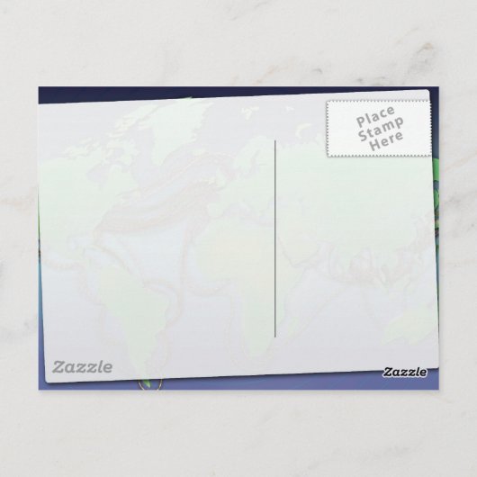 世界のワイヤ – 海底ケーブル ポストカード (裏面)