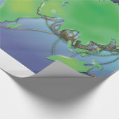 世界のワイヤ – 海底ケーブル ラッピングペーパー (角)