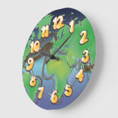 世界のワイヤ – 海底ケーブル ラージ壁時計 (傾斜)