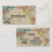 世界のヴィンテージの日本のな地図 名刺 (正面/裏面)