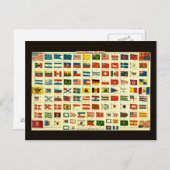 世界のヴィンテージ国旗 ポストカード (正面/裏面)