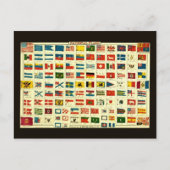 世界のヴィンテージ国旗 ポストカード (正面)