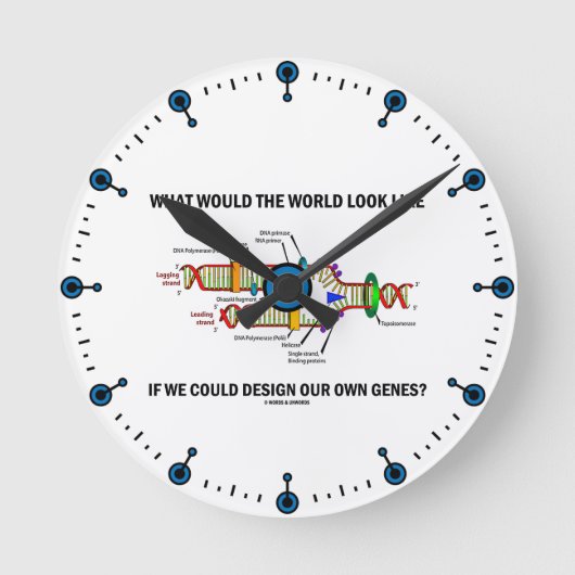 世界の一見の同類は何私達の遺伝子を設計しますか。 ラウンド壁時計 (正面)
