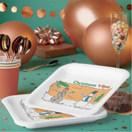 世界の一部からのクリスマスビブ ペーパープレート