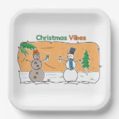 世界の一部からのクリスマスビブ ペーパープレート (正面)
