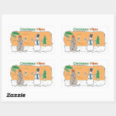 世界の一部からのクリスマスビブ 長方形シール (シート)