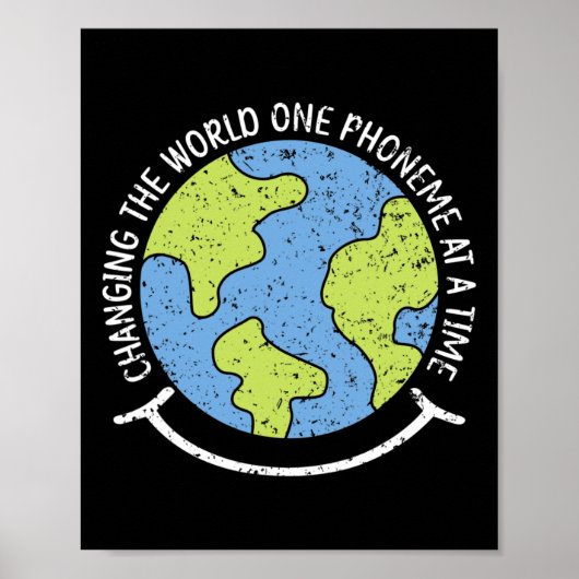 世界の一音素を一度にディスレクシア認識度 ポスター (正面)