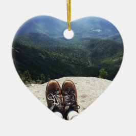 世界の上のハイキング セラミックオーナメント