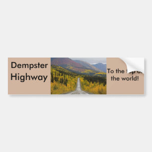 世界の上へのDempsterのハイウェー バンパーステッカー