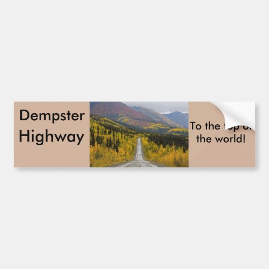 世界の上へのDempsterのハイウェー バンパーステッカー (正面)