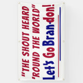 世界の中で聞いた叫びブランドンに行こう 横断幕 (縦)
