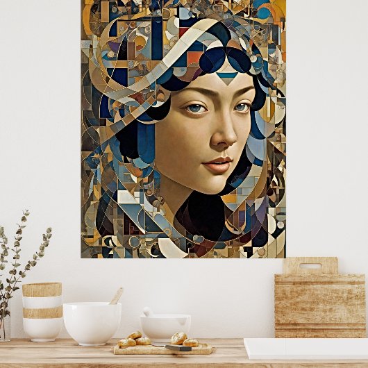 世界の中の世界:朱塗りハイパー現実主義 ポスター (キッチン)