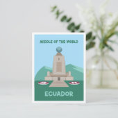 世界の中部エクアドルのヴィンテージ旅行 ポストカード (スタンド正面)