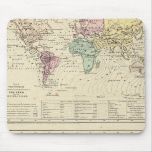 世界の二つの地図 マウスパッド