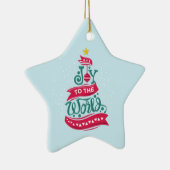 世界の人々に喜びを キリストの誕生の名言 タイポグラフィ セラミックオーナメント (右)