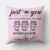 世界の人々に甘みを感じさせてあげよう クッション (裏面)